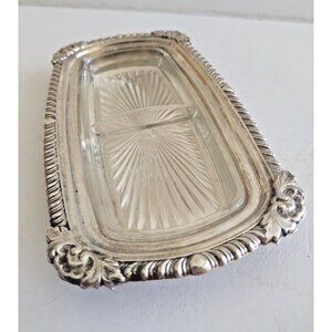 Antique Viking Plating Canada Copper Silver Plate Two Compartment Serving Dish